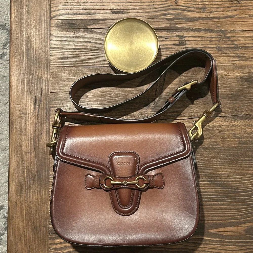 Gucci Medium Lady Web Ombre Brown- Leather Strap - Picture 3 of 7